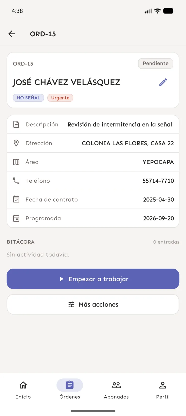 Detalle de orden