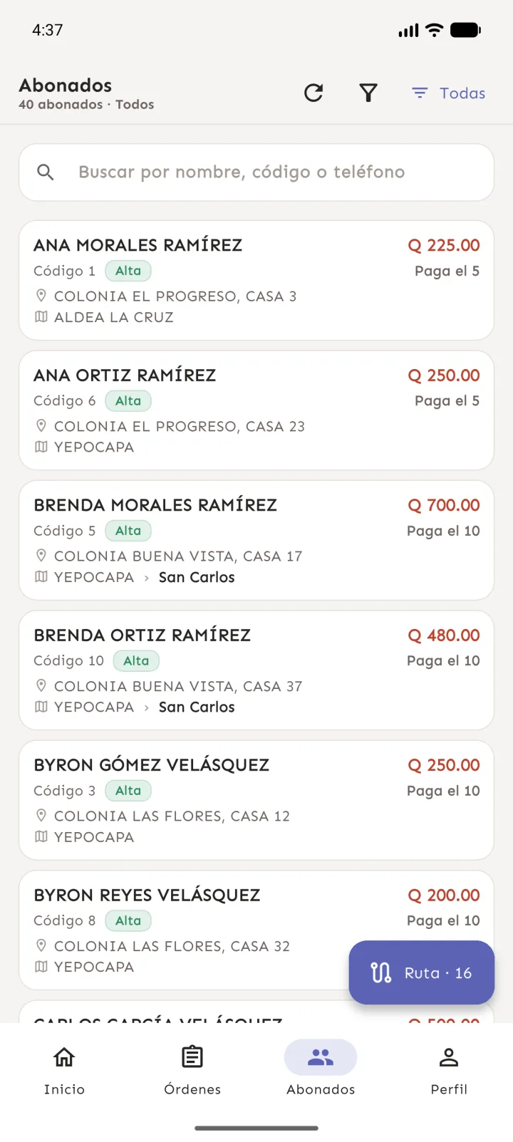 Abonados