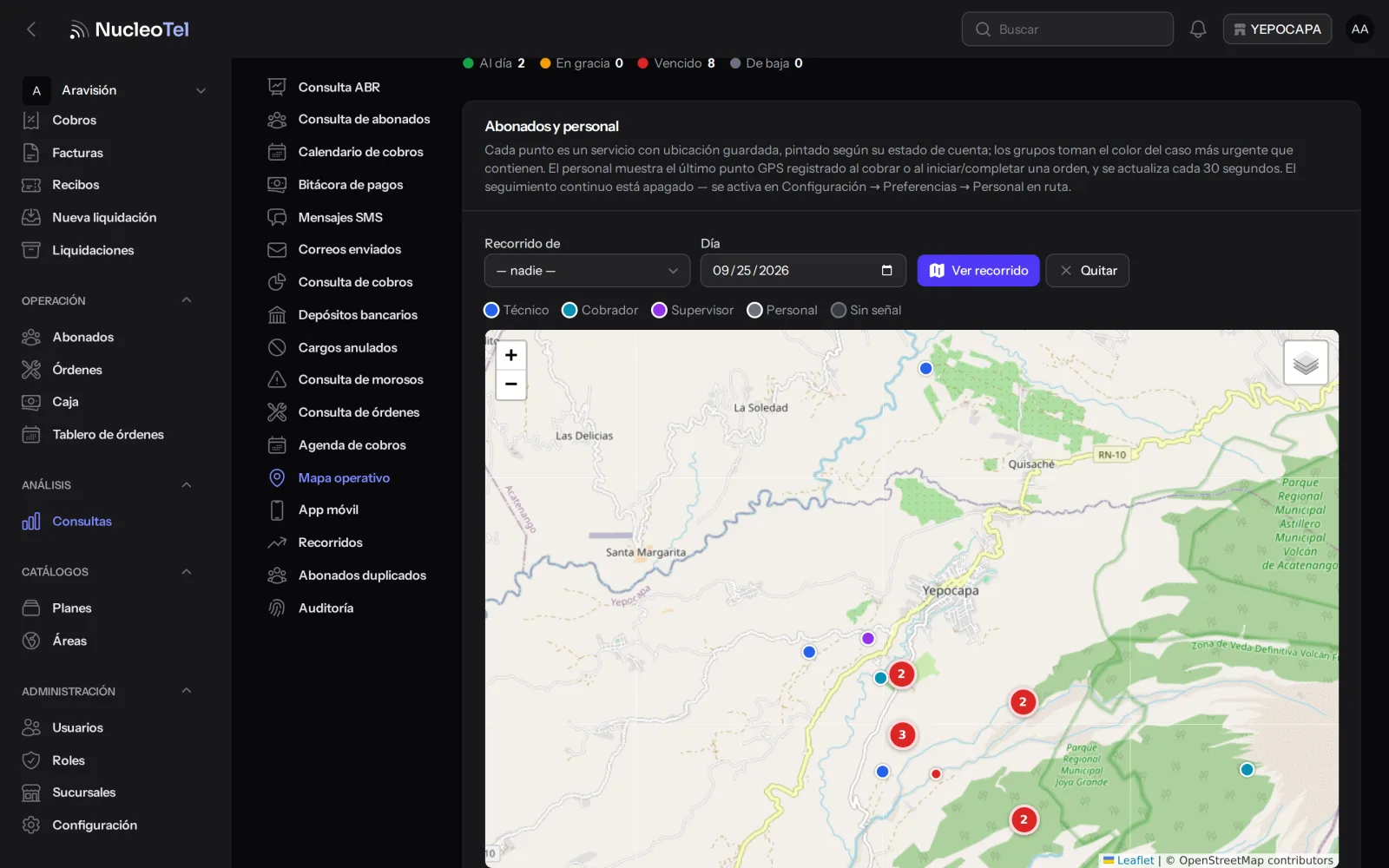 Mapa operativo