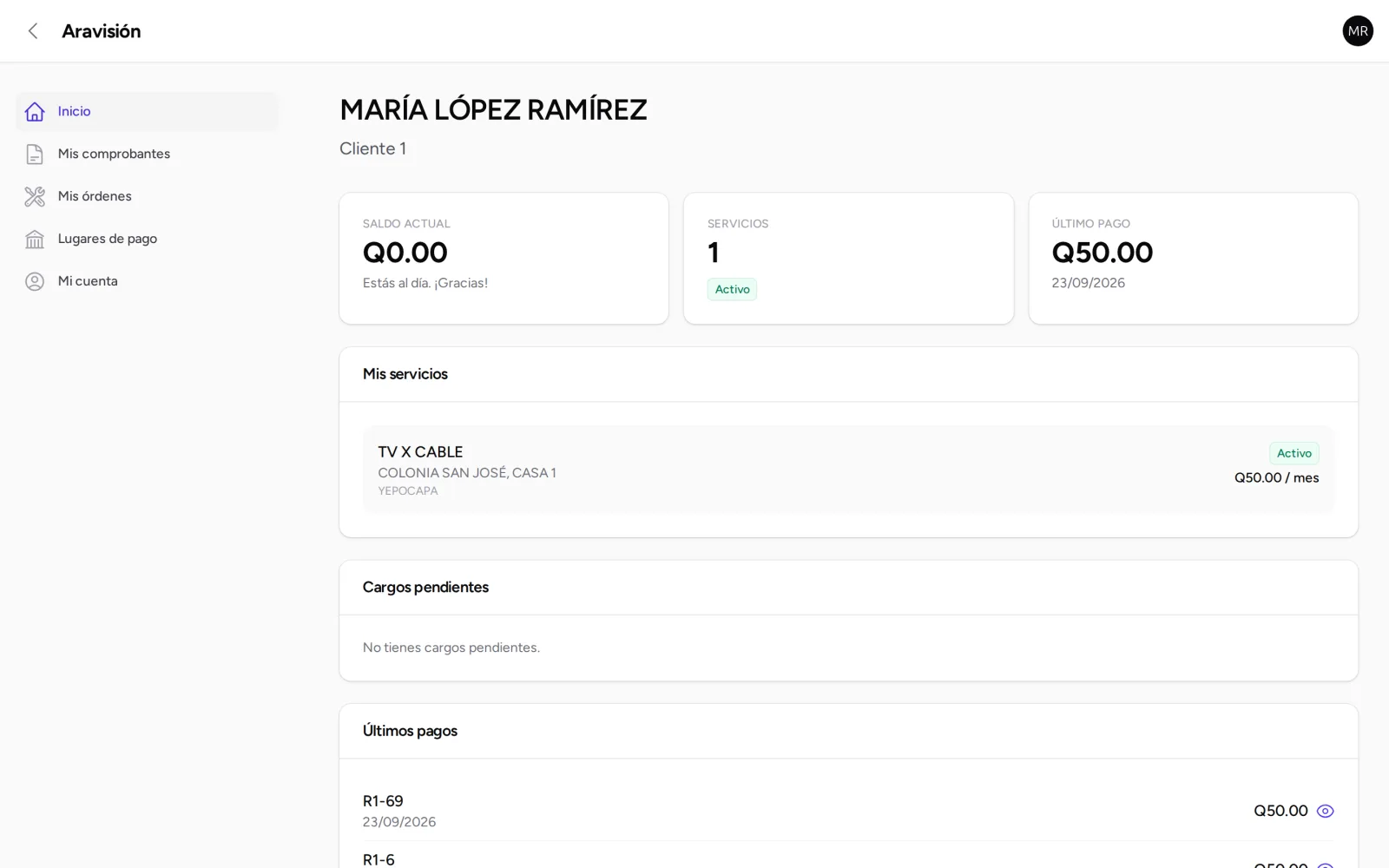 Portal del cliente